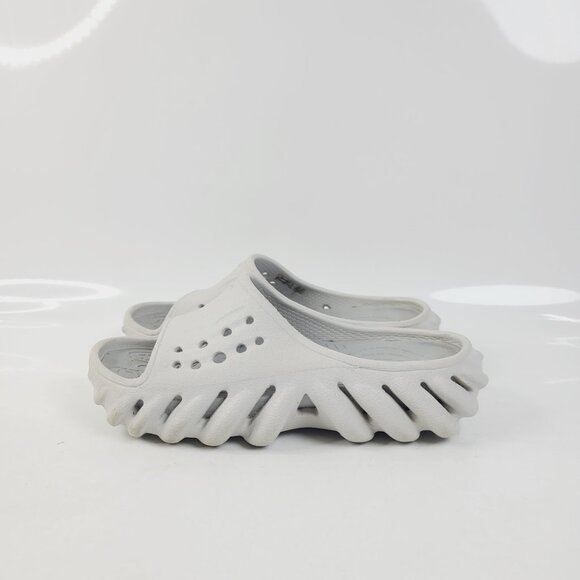 Crocs Girl's Gray Echo Wave Breathable Slip-On Casual Slide Sandal Size 1 - Picture 2 of 6